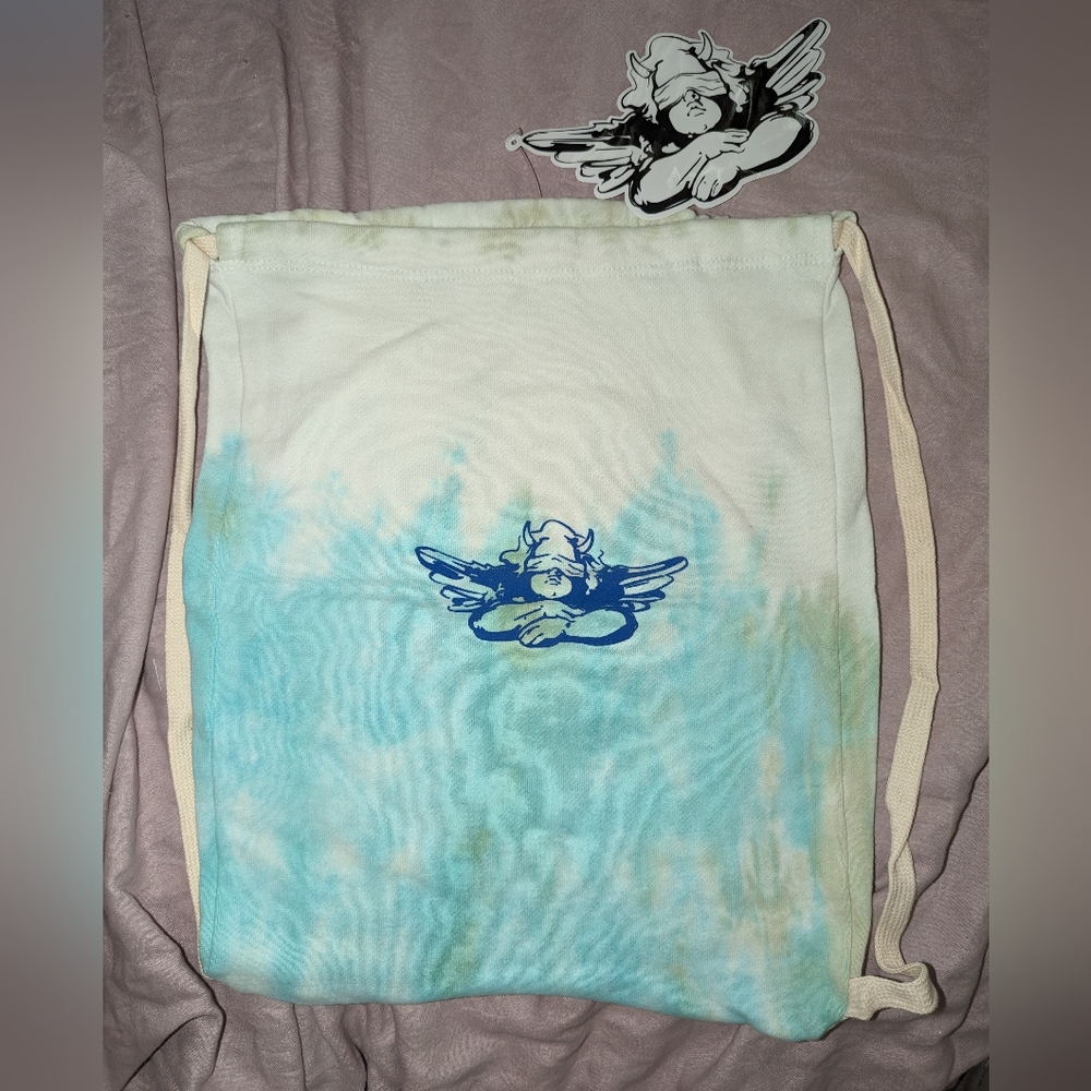 New Boys Lie tye dye drawstring bag, Icee, green